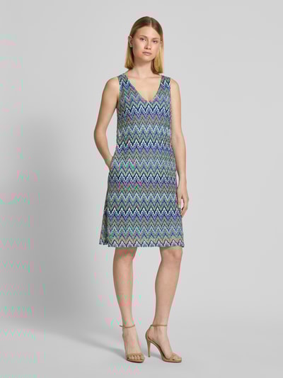 ROBE LÉGÈRE Knielanges Kleid mit tiefem V-Ausschnitt Tuerkis 4