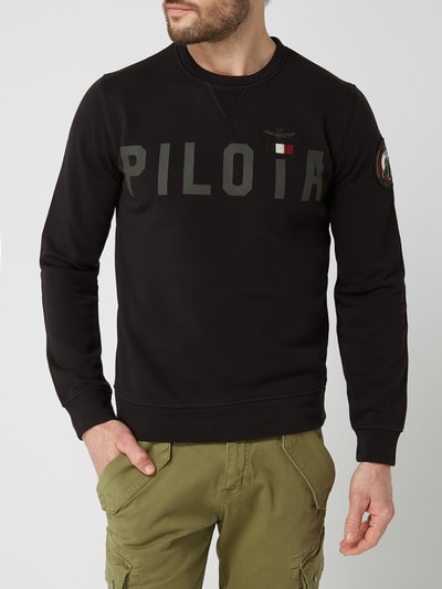 Aeronautica Militare Sweatshirt mit Statement-Print  Black 4