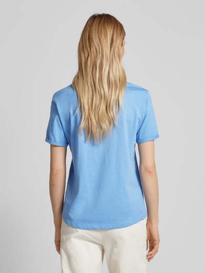 MSCH Copenhagen T-Shirt mit Label-Print Modell 'Terina' Hellblau 5