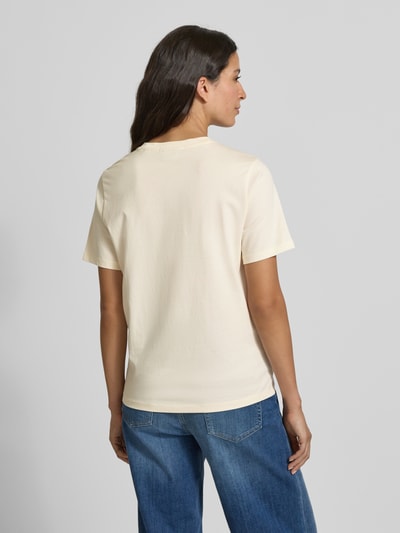 Scotch & Soda Regular Fit T-Shirt aus reiner Bio-Baumwolle mit Logo-Print Ecru 5