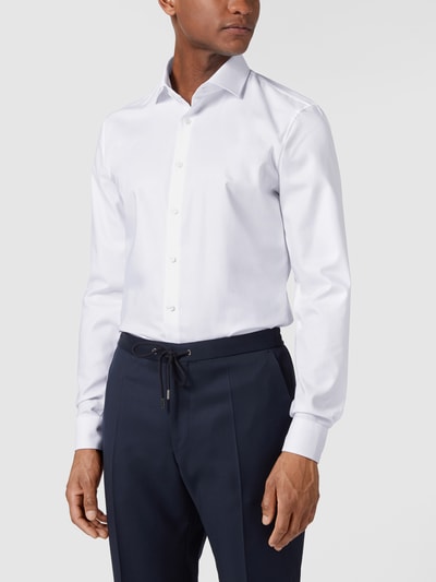OLYMP No. Six Super slim fit zakelijk overhemd van twill Wit - 4