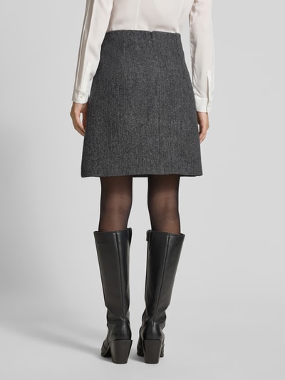 Weekend Max Mara Leicht ausgestellter Mini-Rock aus reiner Schurwolle Modell 'MARCHE' Dunkelgrau 5