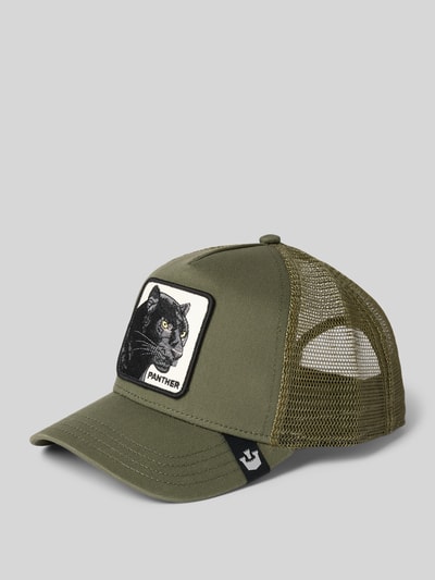 GOORIN BROS. Trucker Cap mit Motiv-Patch Modell 'The Panther' Oliv 1