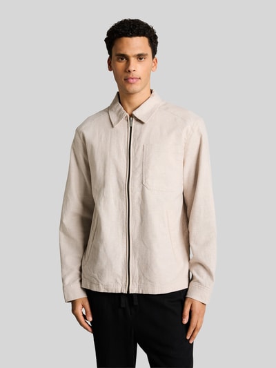 Tom Tailor Regular Fit Blouson aus Leinen-Baumwolle-Mix Beige 4