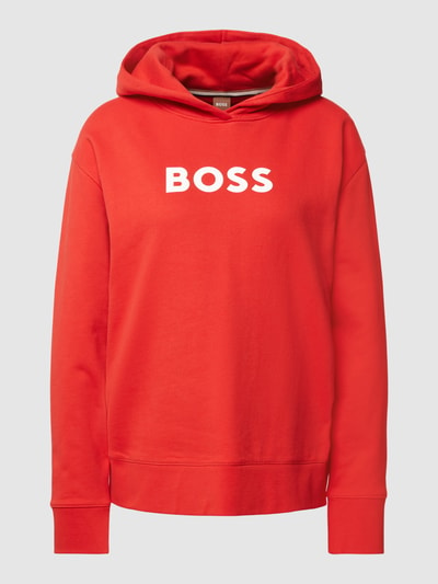 BOSS Orange Hoodie mit Label-Print Modell 'Edelight' Hellrot 2