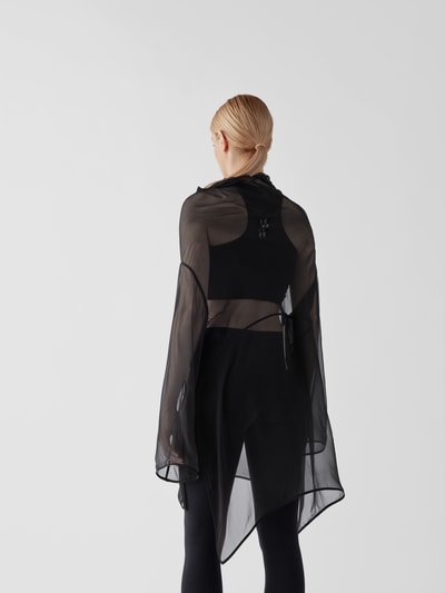 Rick Owens Seidenbluse in semitransparenter Optik Black 5