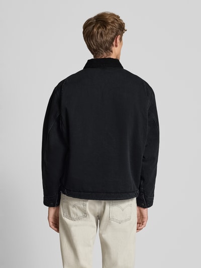 Carhartt Work In Progress Jeansjacke mit Umlegekragen und Reißverschluss Modell 'DETROIT' Black 5
