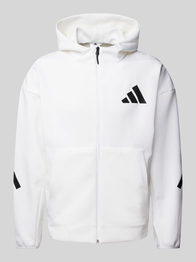 ADIDAS SPORTSWEAR Sweatjacke mit Label-Print Weiss 1