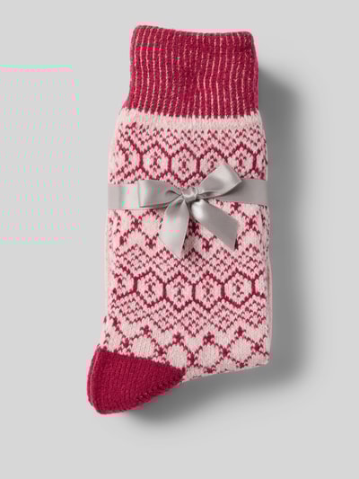 camano Supercozy Socken mit soften Zehennähten Modell 'WOMEN COSY' Bordeaux 3
