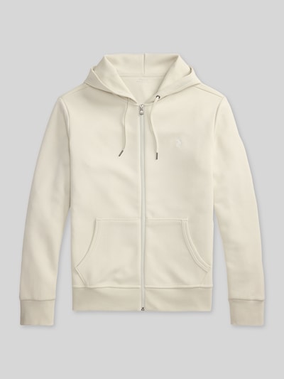 Produktfoto, Regular Fit Sweatjacke aus Baumwoll-Mix von Polo Ralph Lauren, jasny beż, gładka powierzchnia, dwie kieszenie, jednolity kolor