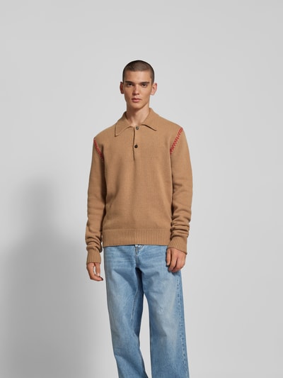 Marni Wollpullover mit Kaschmir-Anteil Camel 4