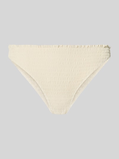 Produktfoto, Bikinihose mit Strukturmuster Modell 'SKIN LOBSTER' von Neo Noir in Creme mit Wellensaum, Regular Fit, Stretch-Anteil.