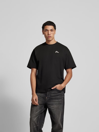 Evisu T-Shirt mit Label-Print Black 4