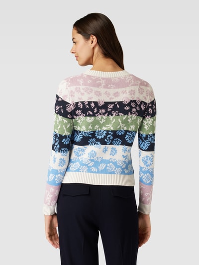 Weekend Max Mara Gebreide pullover met all-over bloemenmotief, model 'FLERES' Lichtblauw - 5