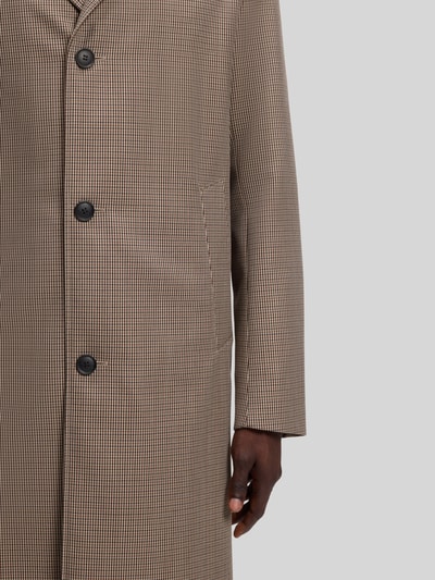 BOSS Slim fit lange jas van wol Beige - 6