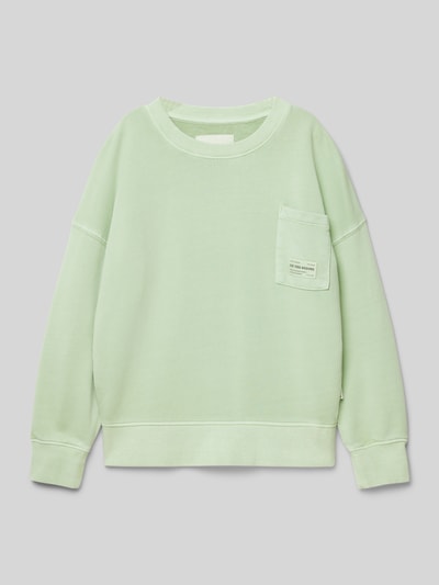 Tom Tailor Oversized sweatshirt van puur katoen Lindegroen - 1