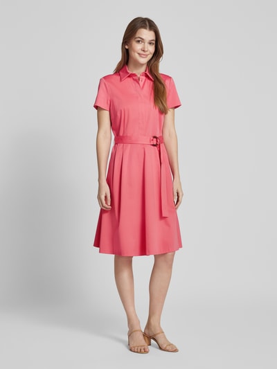 Christian Berg Woman Selection Knielanges Kleid mit Taillengürtel Pink 1