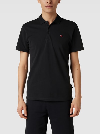 Napapijri Koszulka polo z wyhaftowanym logo model ‘EALIS’ Czarny 4