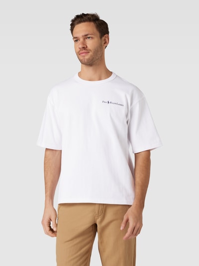 Polo Ralph Lauren T-Shirt mit überschnittenen Schultern Weiss 4