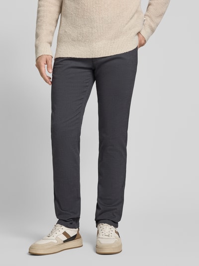 BOSS Orange Slim fit chino van katoenmix Marineblauw - 4