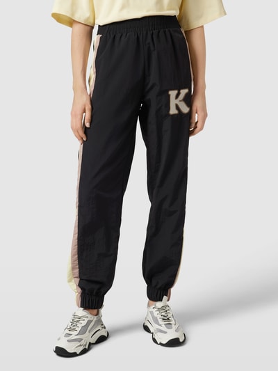 Karo Kauer Sweatpants mit Label-Stitching Black 4