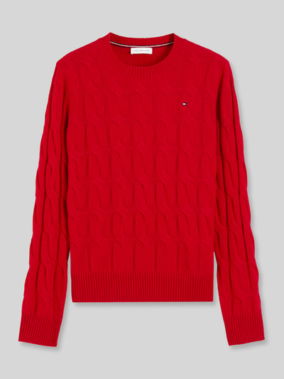 Tommy Hilfiger Regular Fit Pullover aus reiner Wolle Rot 2