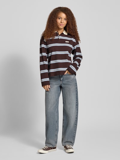 OH APRIL Relaxed fit poloshirt met labeldetail, model 'Jolina' Blauw - 1