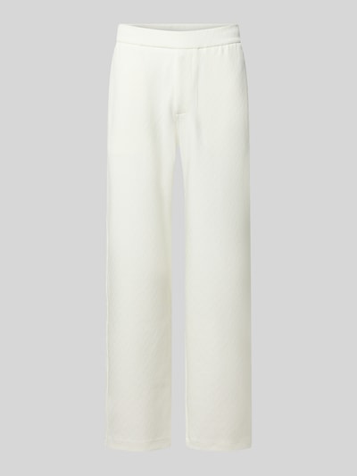 Produktfoto, Wide Fit Sweatpants mit Lyocell-Anteil von Emporio Armani in Weiß, elastischer Bund, gerade Form, glatte Textur, Herrenmode