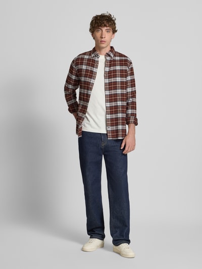 Tommy Jeans Regular Fit Freizeithemd aus reiner Baumwolle Mittelbraun 1