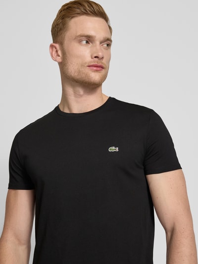 Lacoste T-Shirt mit Rundhalsausschnitt Modell 'Supima' Black 3