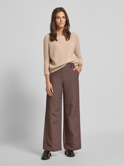 Weekend Max Mara Regular Fit Strickpullover mit Woll-Anteil Modell 'XENO' Beige 1