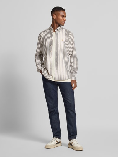 Fynch-Hatton Regular fit vrijetijdsoverhemd met button-downkraag Geel - 1