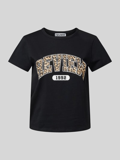 Review T-Shirt mit Logo-Print Black 2