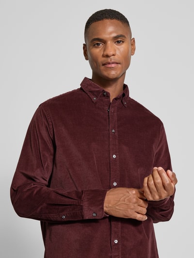 Christian Berg Men Vrijetijdsoverhemd met knoopsluiting Metallic rood - 3