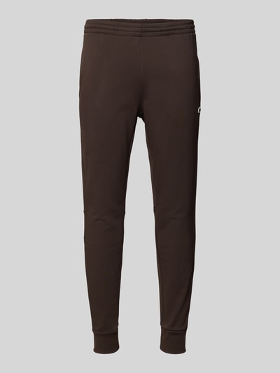 Lacoste Regular fit sweatpants van katoenmix Donkerbruin - 2