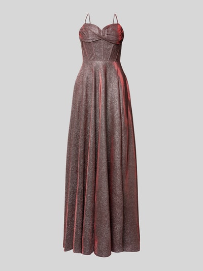 Luxuar Abendkleid mit Herz-Ausschnitt Bordeaux 2