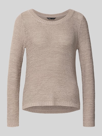 Only Regular Fit Strickpullover aus Grobstrick Modell 'GEENA' Hellgrau 2