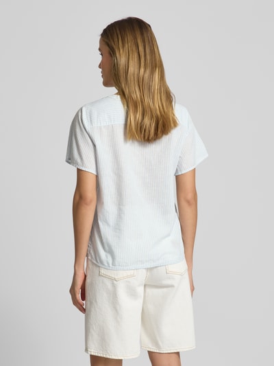 Vila Regular fit blouseshirt met tuniekkraag, model 'RUMANA' Lichtblauw - 5