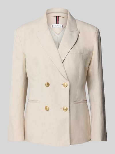 Tommy Hilfiger Regular Fit Blazer mit Leinen-Anteil Beige 2
