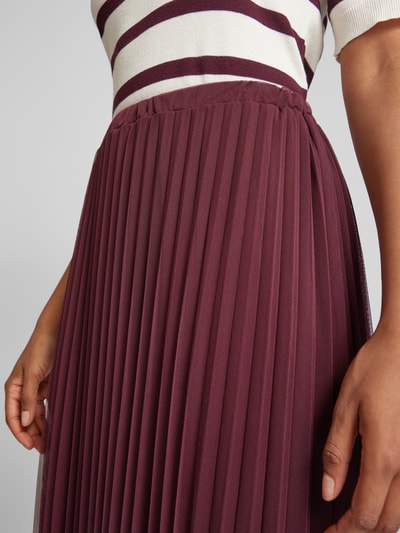 Rich & Royal Midirok met plissévouwen Bordeaux - 3