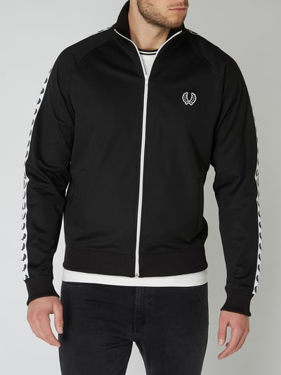 Fred Perry Kurtka treningowa z detalami z logo Czarny 4