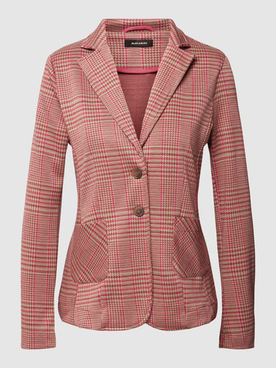 More & More Blazer mit Hahnentrittmuster Pink 2