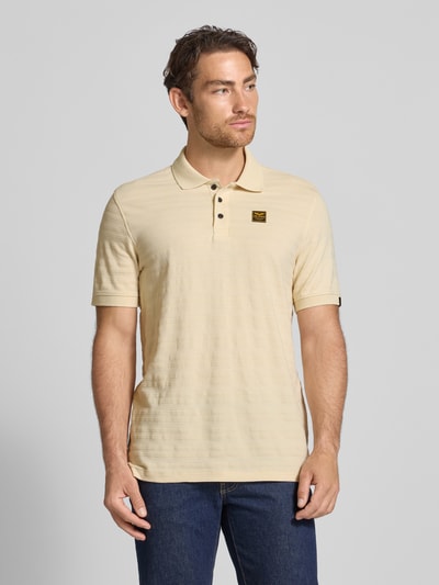 PME Legend Poloshirt mit Label-Detail Offwhite 4