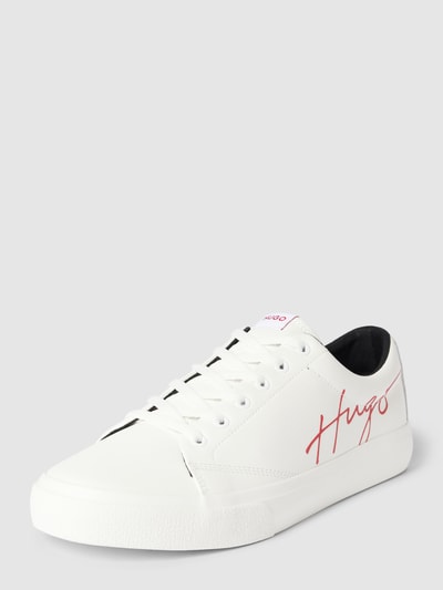 HUGO Sneakers met labeldetails, model 'Dyer' Wit - 2