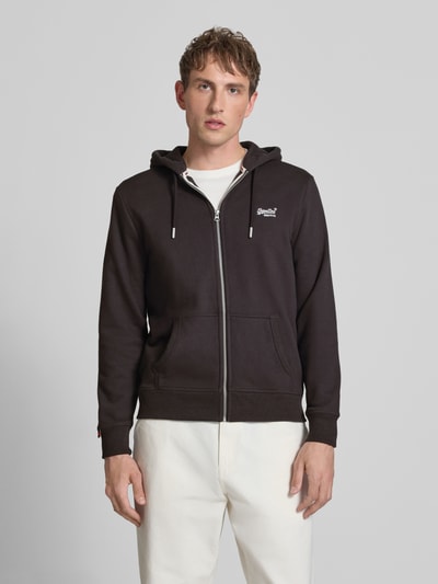 Superdry Sweatjacke mit Kapuze und Logo-Stitching Anthrazit 4