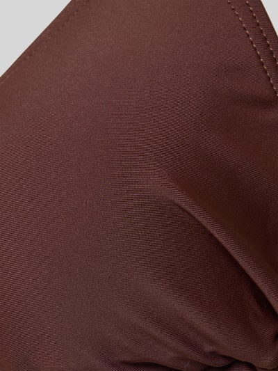 Produktfoto, Bikini-Oberteil mit rückseitiger Schnürung Modell 'BAOMI' von Pieces, Optik: Unifarben, glatte, leicht glänzende Textur