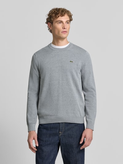 Lacoste Regular Fit Pullover aus Baumwoll-Mix Hellgrau Melange 4
