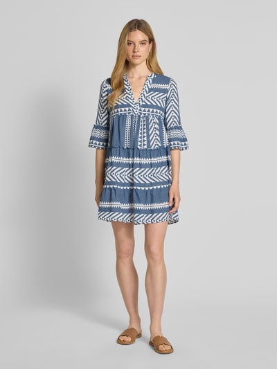 Vero Moda Figurumspielendes Tunikakleid aus reiner Baumwolle Modell 'DICTHE' Blau 1