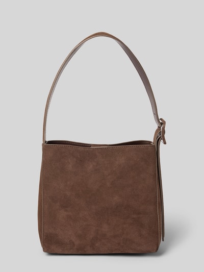 Mango Shoulder Bag aus Rindsleder Modell 'Igor' Dunkelbraun 3