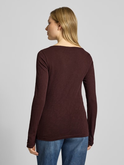 Marc O'Polo Regular fit shirt met lange mouwen van puur katoen Bordeaux - 5